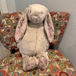 Jellycat Big Blossom Beige Bunny Petal Authentic Jellycat NEW Jellycat Bashful